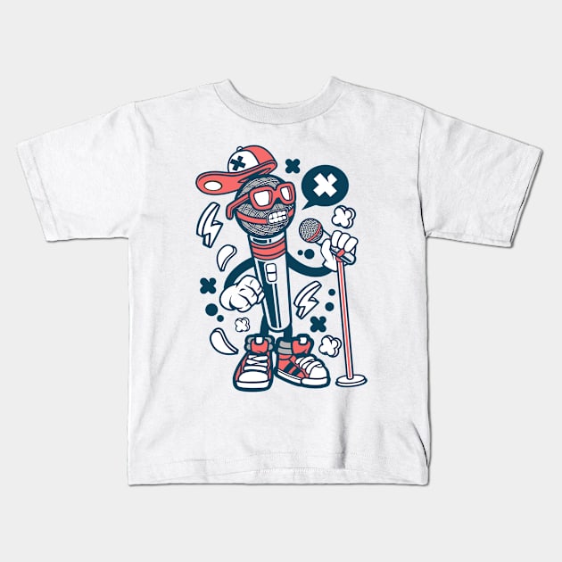 Microphone Kids T-Shirt by p308nx